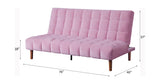 Yolandi Pink/Dark Walnut Adjustable Sofa