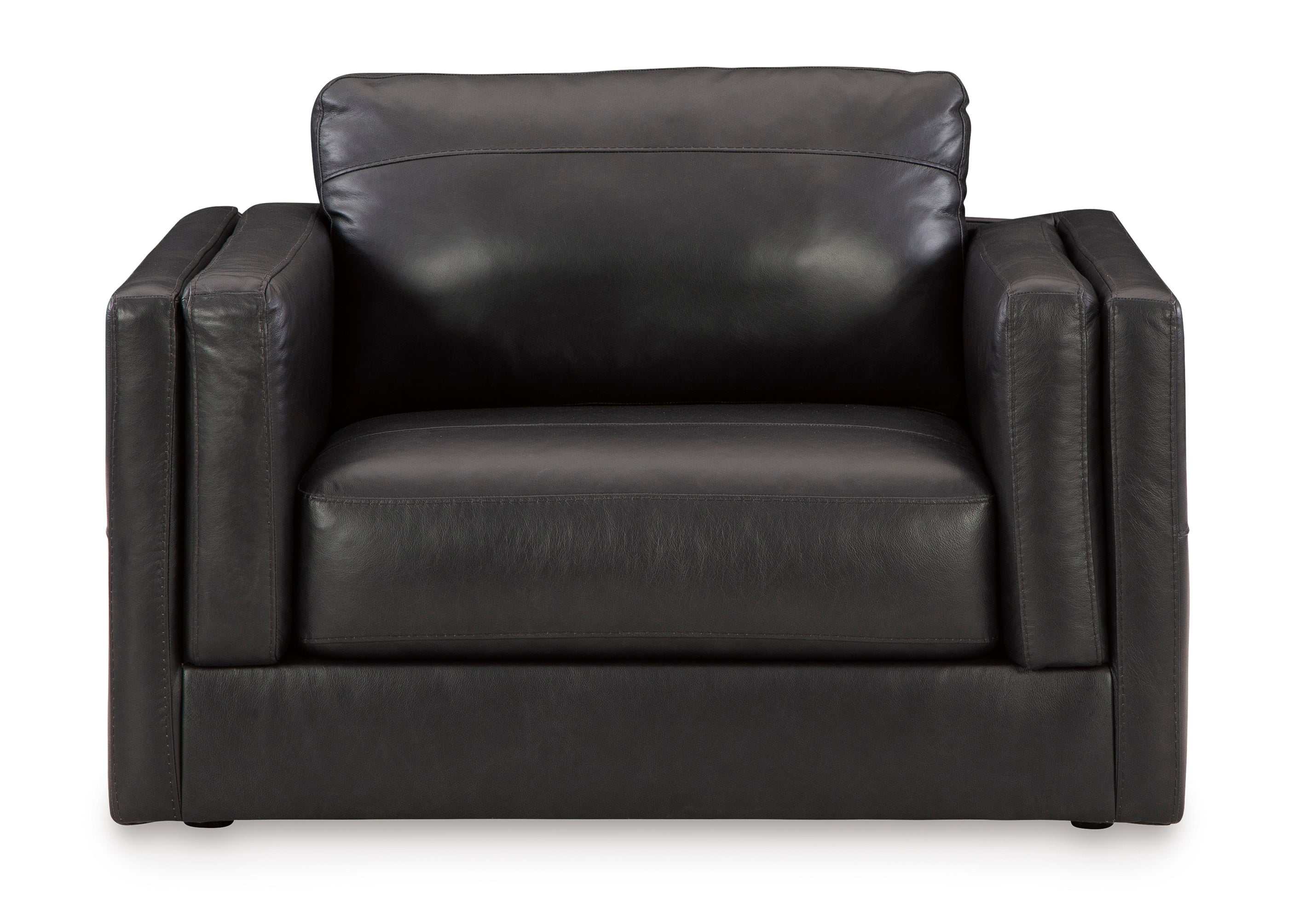 Amiata Onyx Leather Oversized Chair - Ornate Home