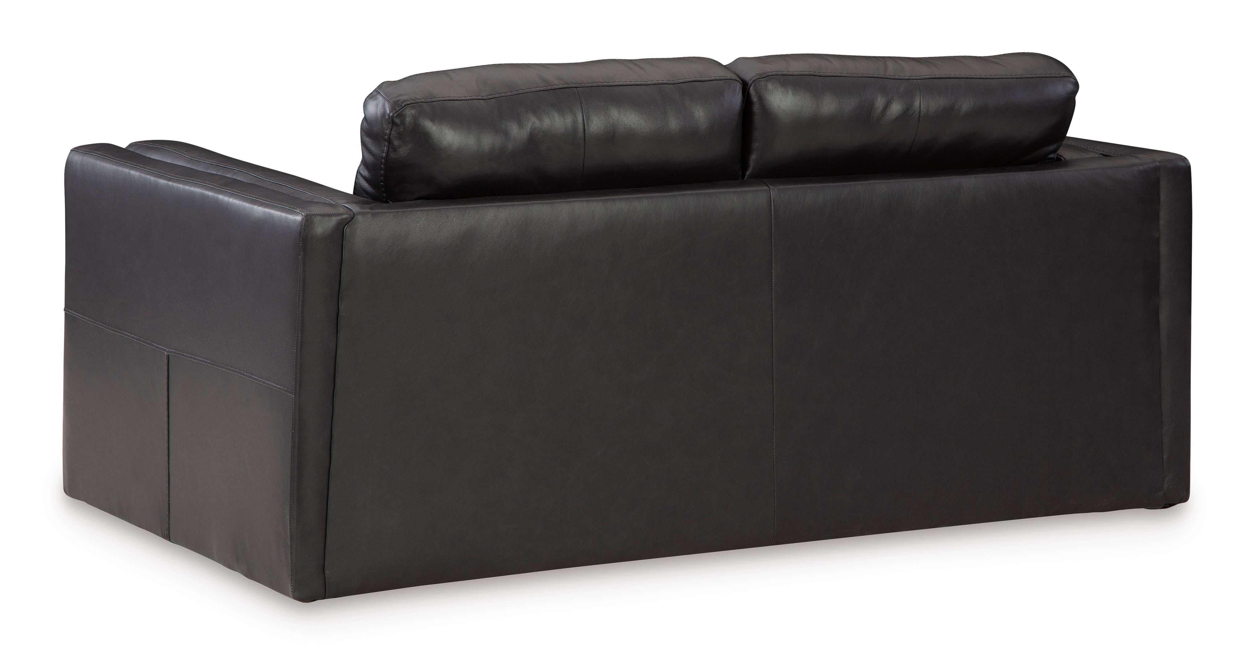 Amiata Onyx Leather Loveseat - Ornate Home