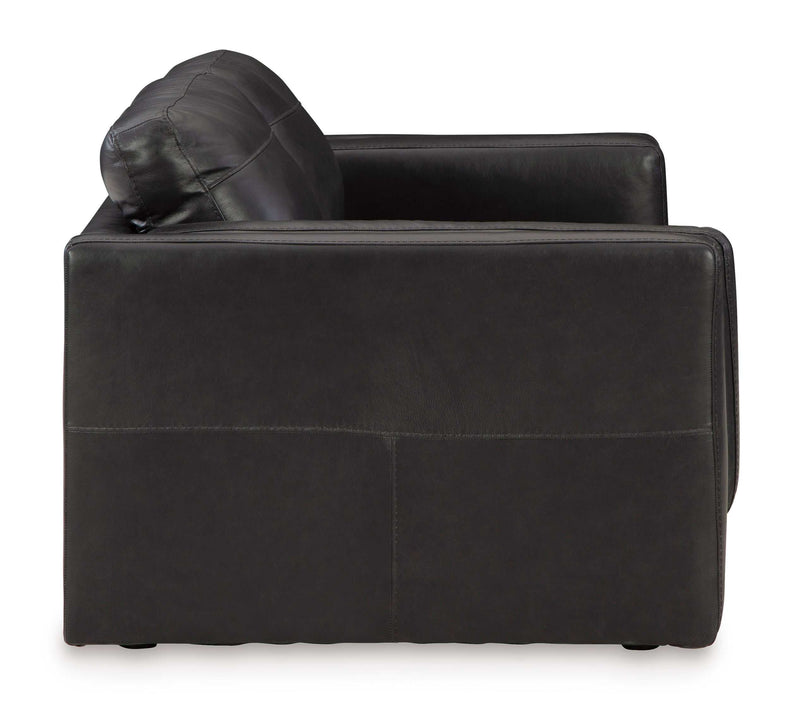 Amiata Onyx Leather Loveseat - Ornate Home