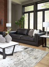 Amiata Onyx Leather Sofa - Ornate Home