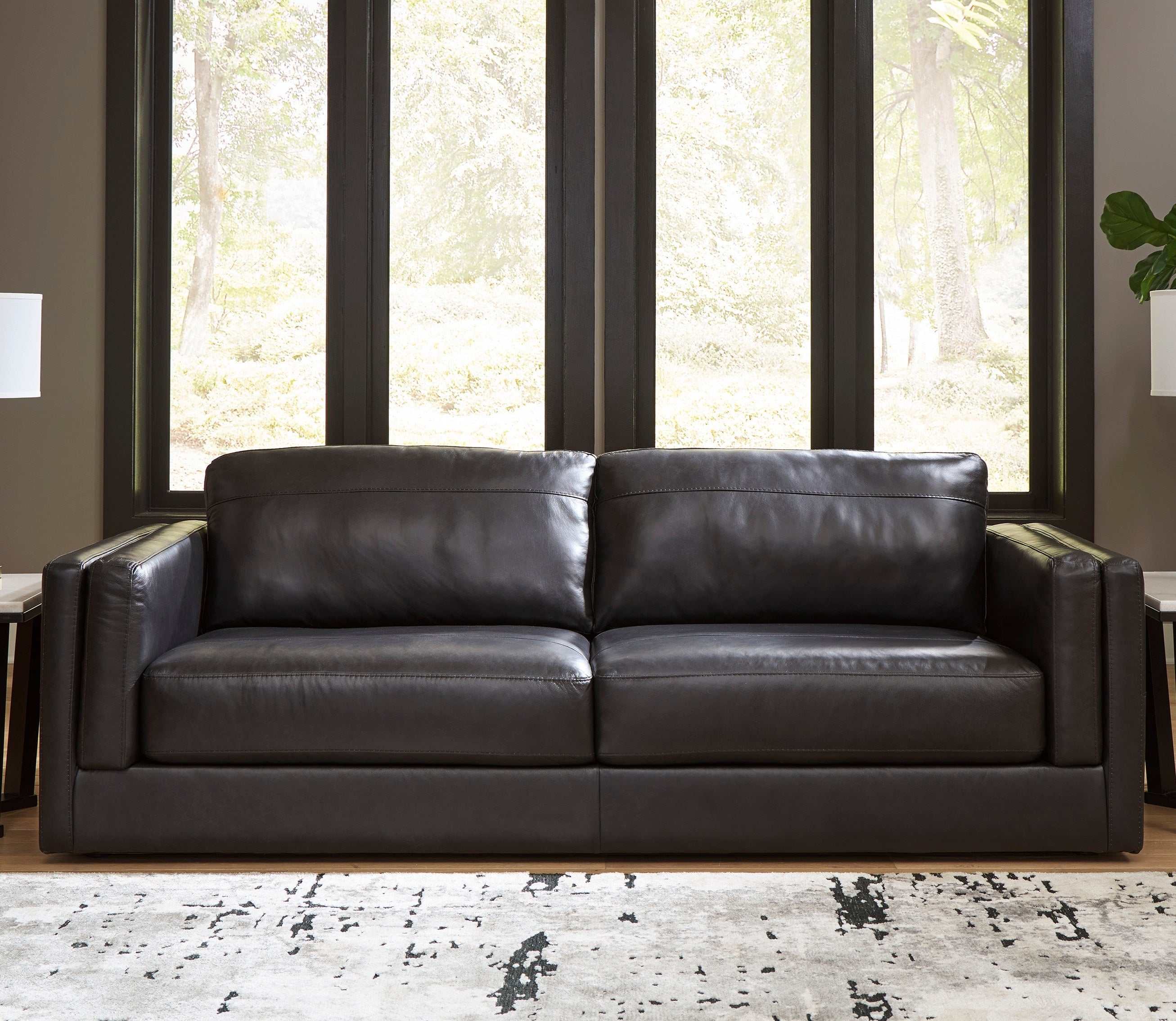 Amiata Onyx Leather Sofa - Ornate Home