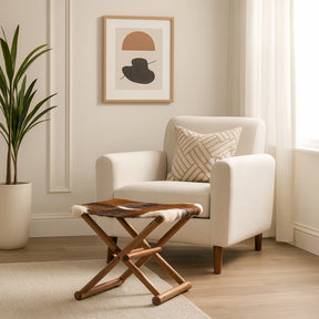 Colbybeach Brown/White/Ivory Stool