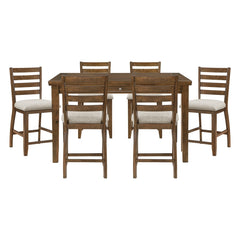 Tigard Brown 7pc Dining Set