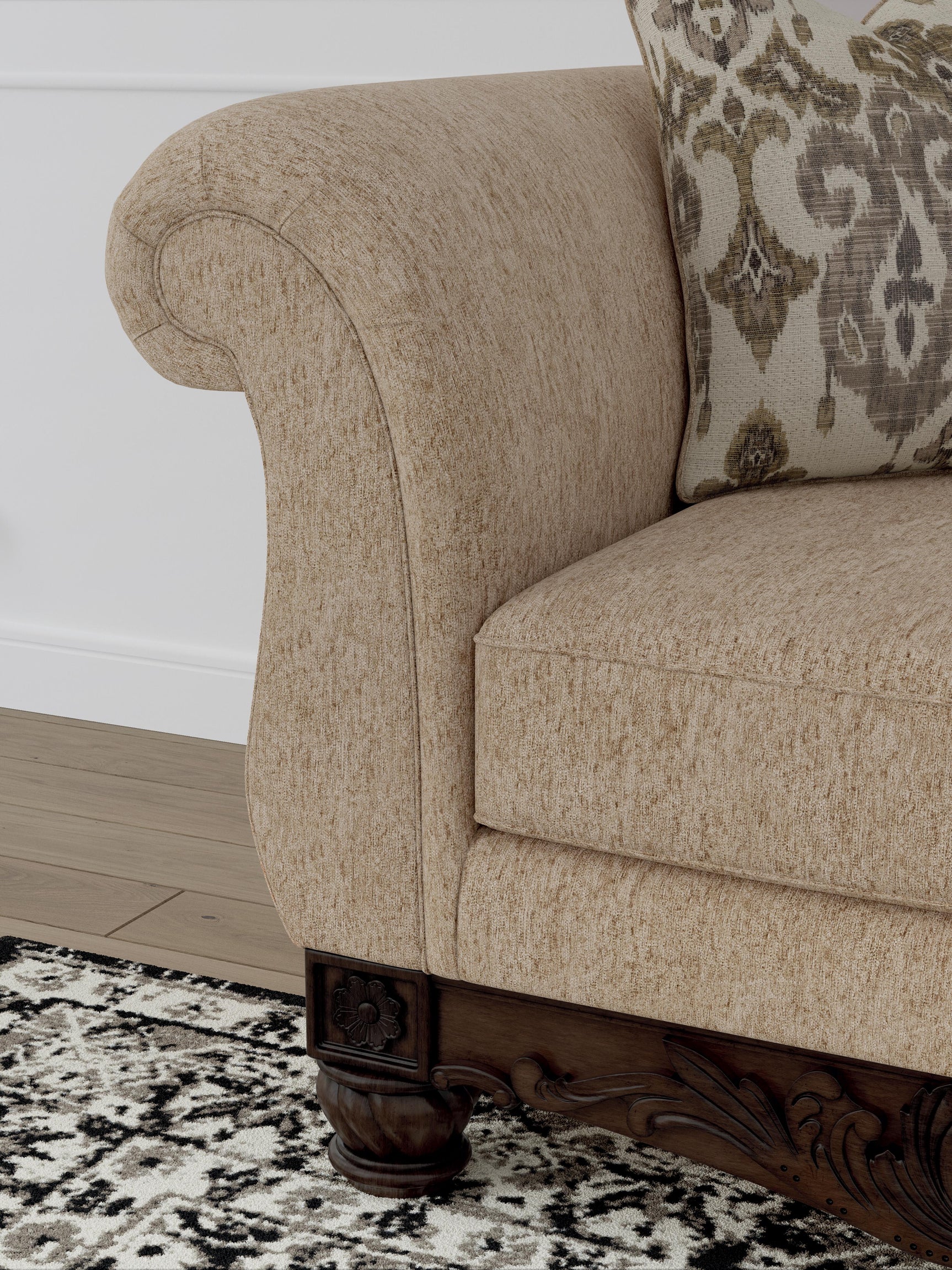 Stanmore Golden Right-Arm Facing Corner Chaise