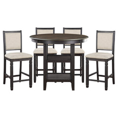Asher Gray 5pc Dining Set