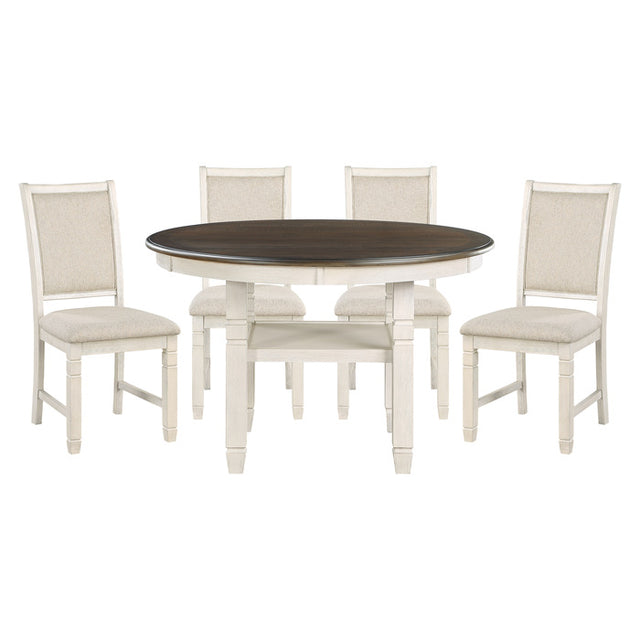 Asher Beige 5pc Dining Set