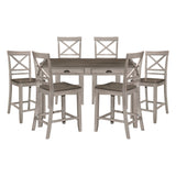 Brightleaf Silver 7pc Dining Set