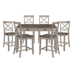 Brightleaf Silver 7pc Dining Set