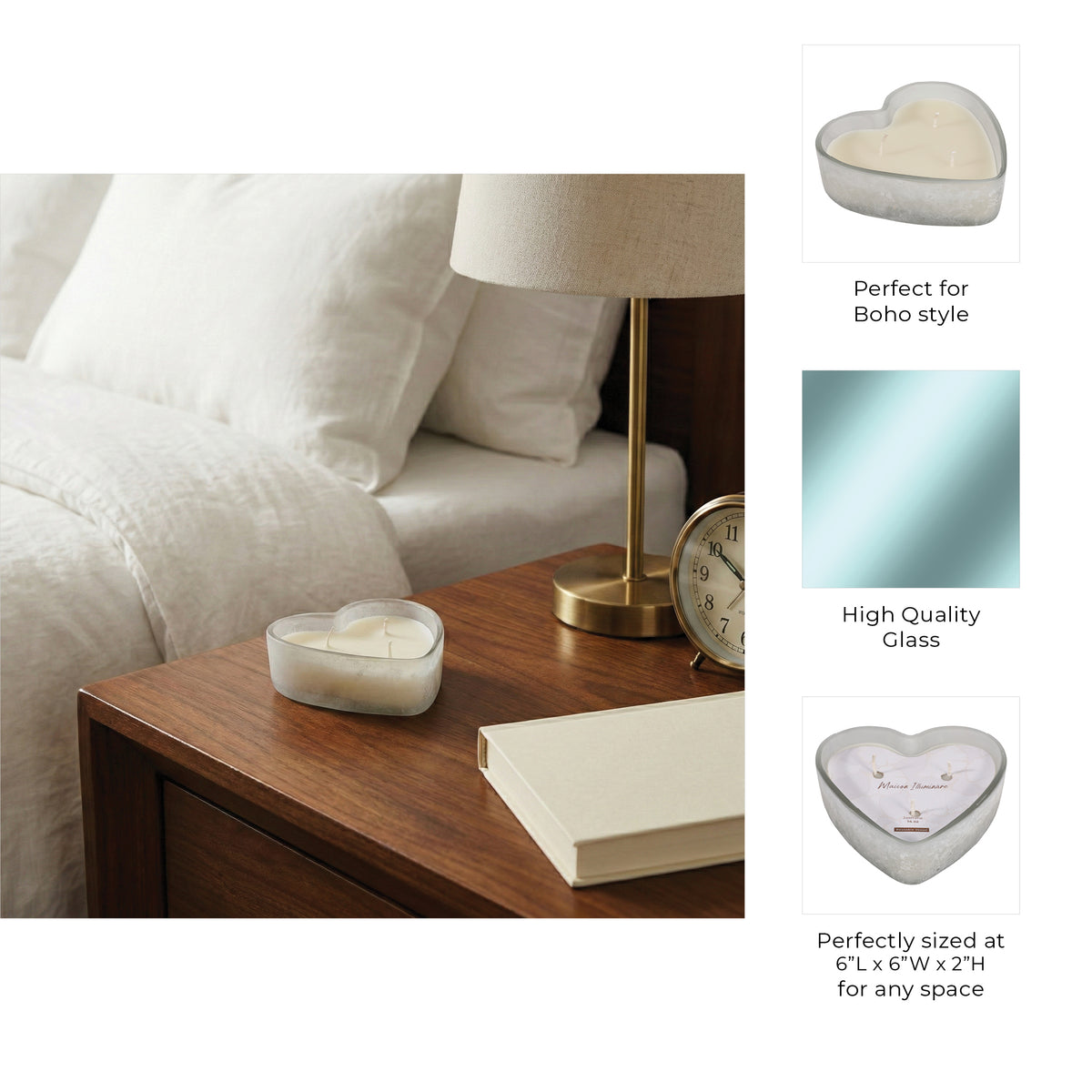Halfordholm White/Clear Jasmine Candle