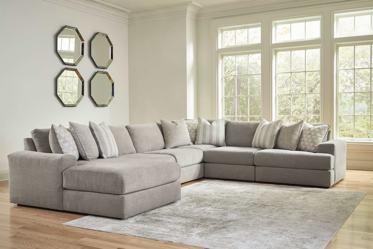 Avaliyah Ash Gray Chenille Modular Sectional Units Create your own Style - Ornate Home