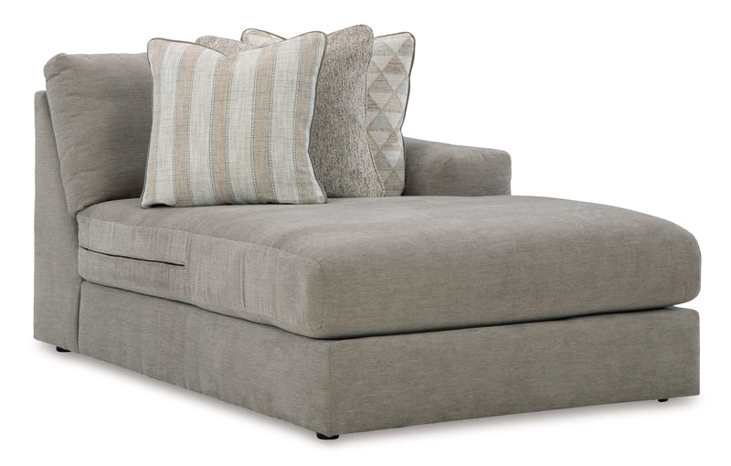 Avaliyah Ash Gray Chenille 3pc RAF Chaise Sectional - Ornate Home