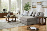 Avaliyah Ash Gray Chenille 3pc RAF Chaise Sectional - Ornate Home