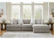 Avaliyah Ash Gray Chenille 3pc RAF Chaise Sectional - Ornate Home