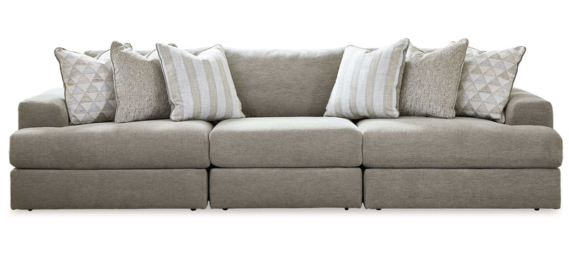 Avaliyah Ash Gray Chenille 3pc Sectional Sofa - Ornate Home