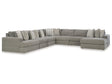 Avaliyah Ash 7-Piece Sectional with Chaise - Ornate Home