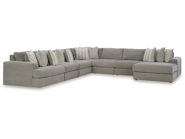 Avaliyah Ash 7-Piece Sectional with Chaise - Ornate Home