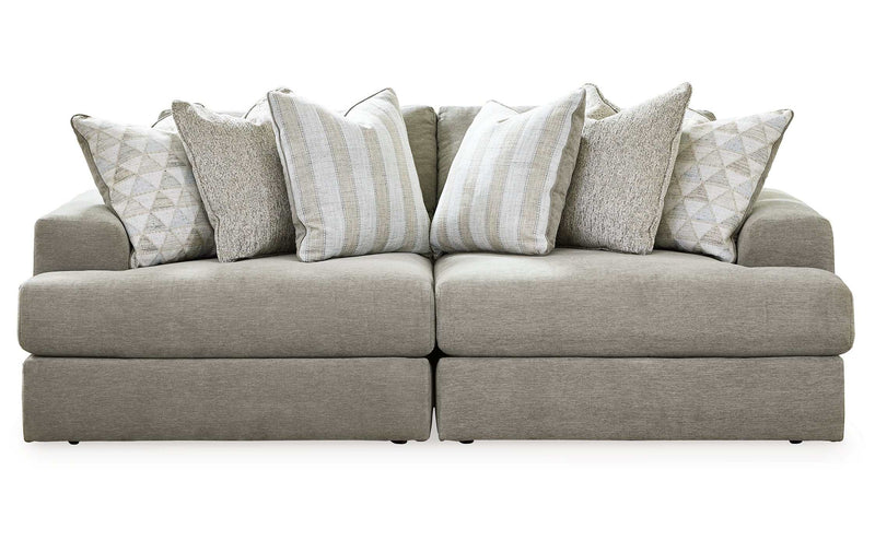Avaliyah Ash Gray Chenille 2pc Sectional Loveseat - Ornate Home