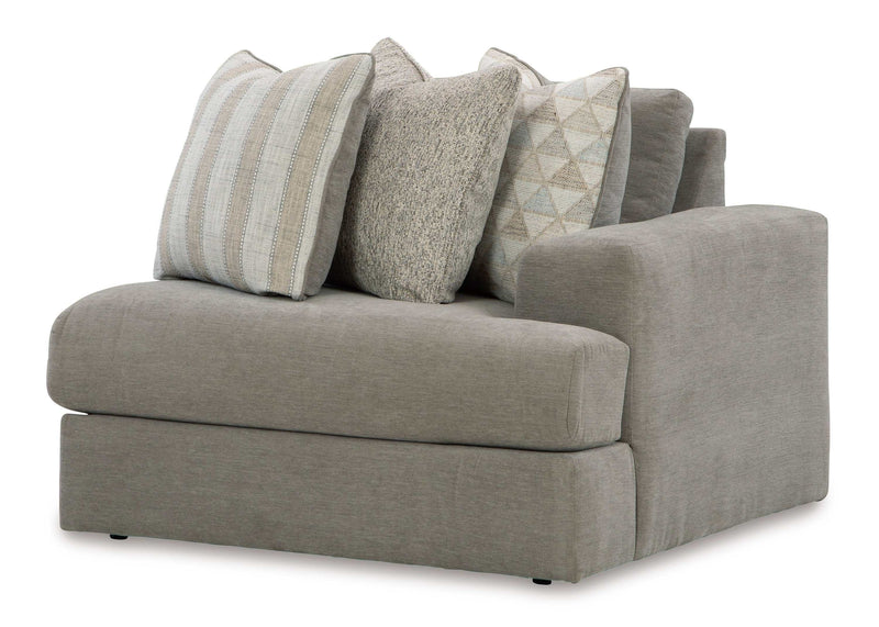 Avaliyah Ash Gray Chenille 3pc LAF Chaise Sectional