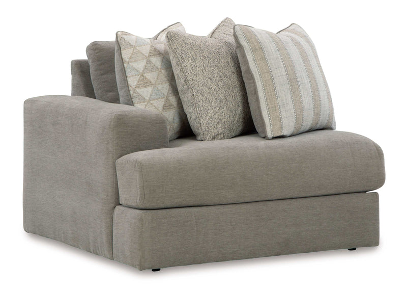 Avaliyah Ash Gray Chenille 2pc Sectional Loveseat