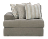 Avaliyah Ash Gray Chenille 3pc RAF Chaise Sectional - Ornate Home