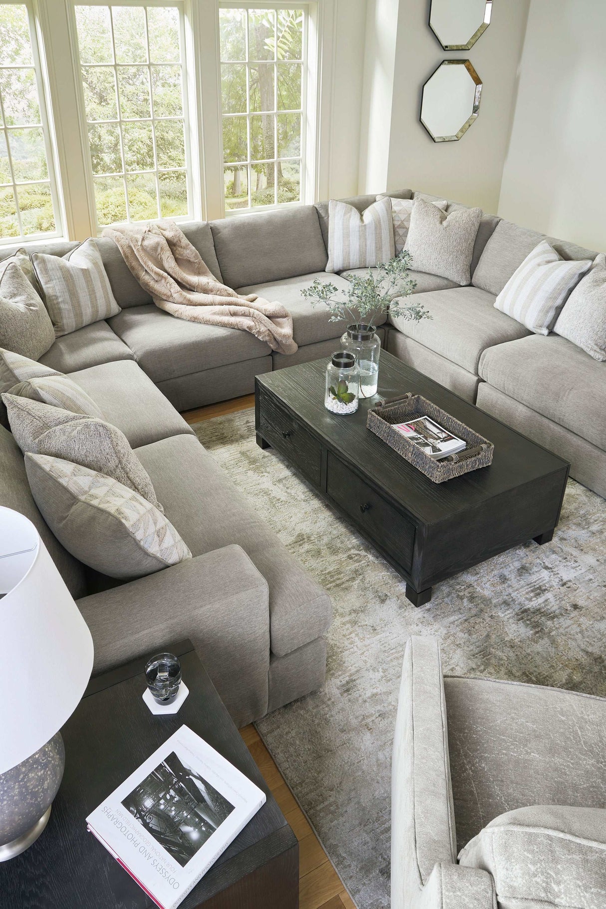 Avaliyah Ash Gray Chenille Modular Sectional Units Create your own Style - Ornate Home