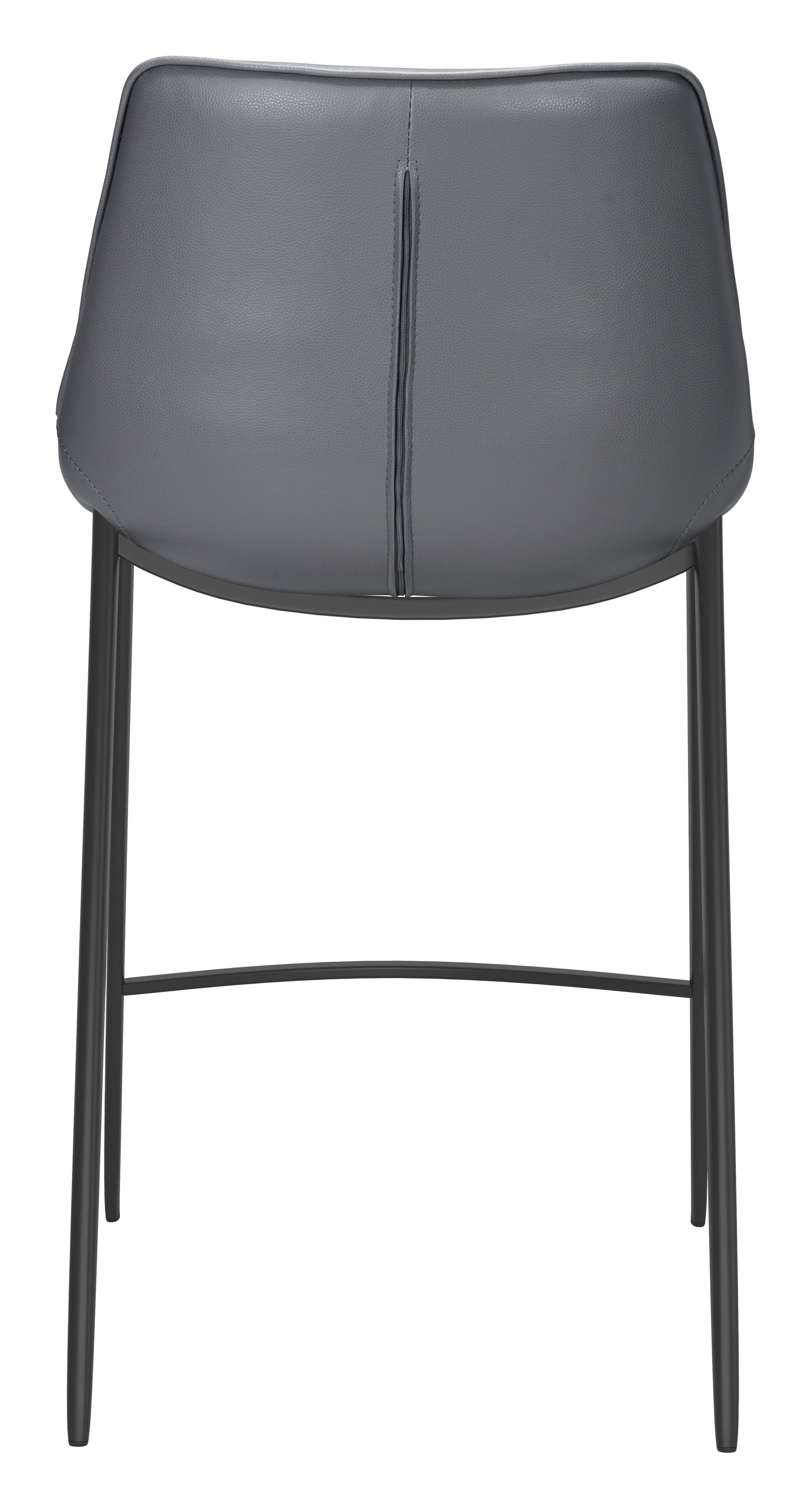 Magnus Dark Gray & Black Counter Stool (Set of 2)