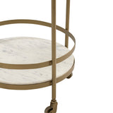 Vine Grove Gold/White Bar Cart