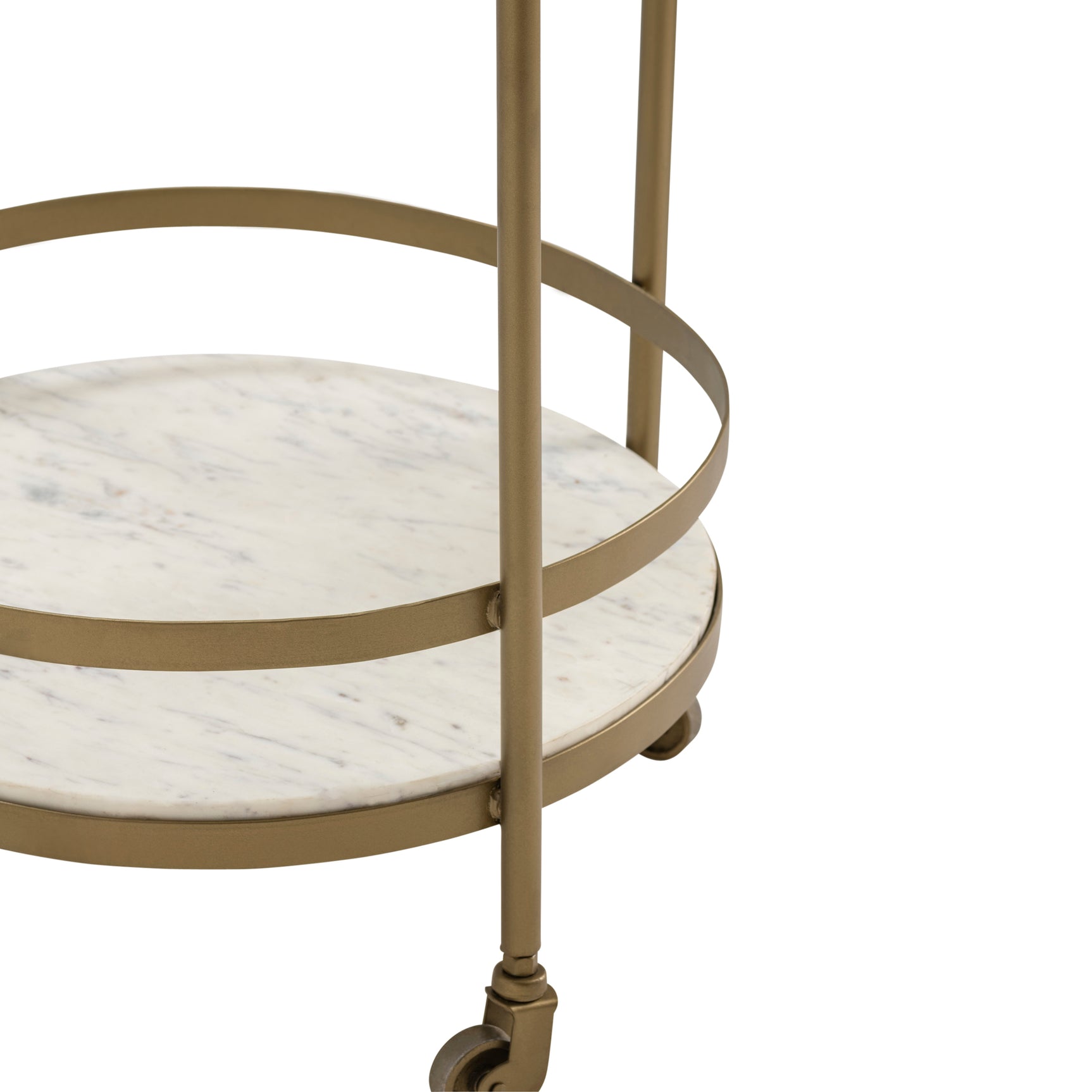 Vine Grove Gold/White Bar Cart