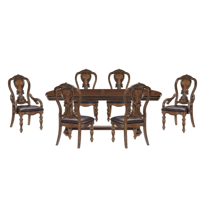 Bergen Brown 7pc Dining Set