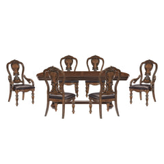 Bergen Brown 7pc Dining Set
