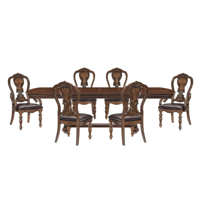 Bergen Brown 7pc Dining Set