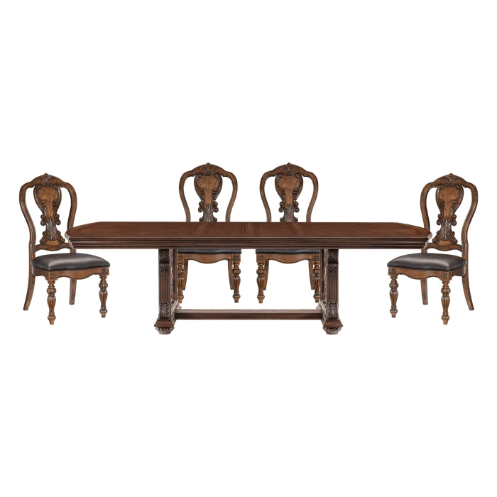 Bergen Brown 5pc Dining Set