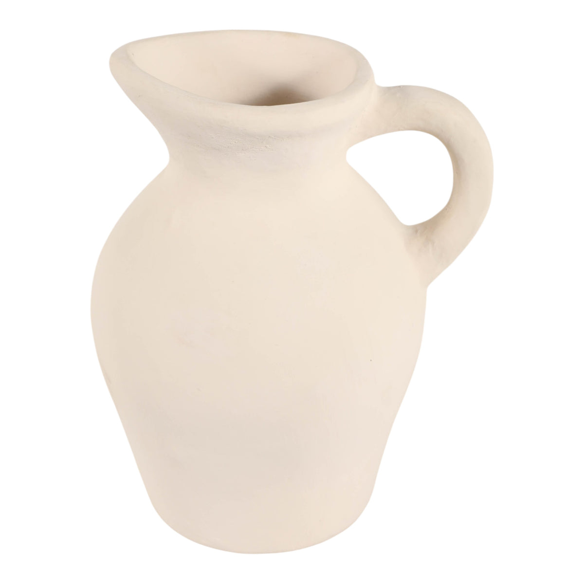 Rochester Cream/Brown Paper Mache Pitcher Vase