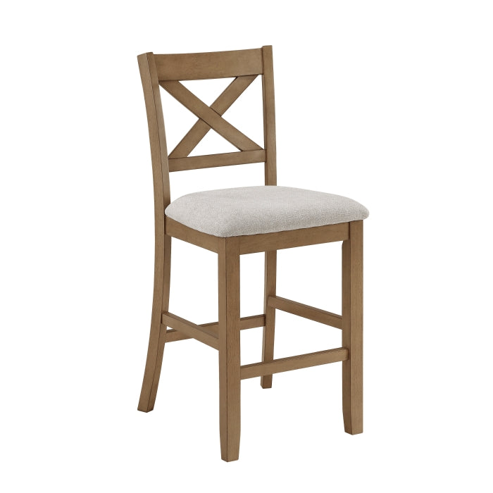 Crossbuck Tan 5-Piece Pack Counter Height Set