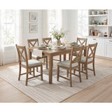 Crossbuck Tan 7-Piece Pack Dinette Set