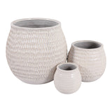 Hiltoncliff Ivory Planters (Set of 3)