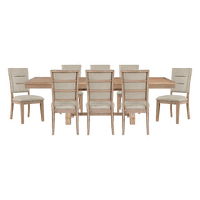 Aberdeen Tan 9pc Dining Set