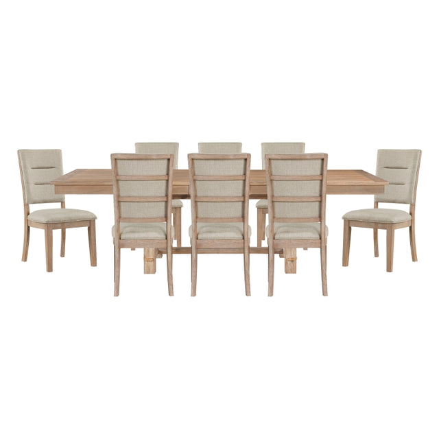 Aberdeen Tan 9pc Dining Set