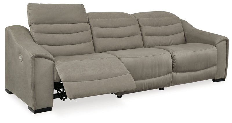 Next-Gen Gaucho Putty 3pc Power Reclining Sectional Sofa - Ornate Home
