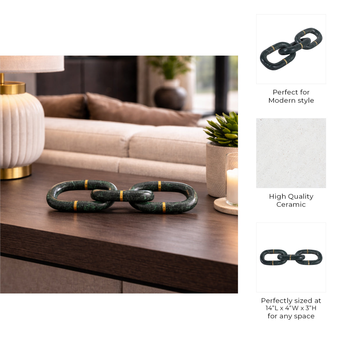Beldengate Green/Gold Decor