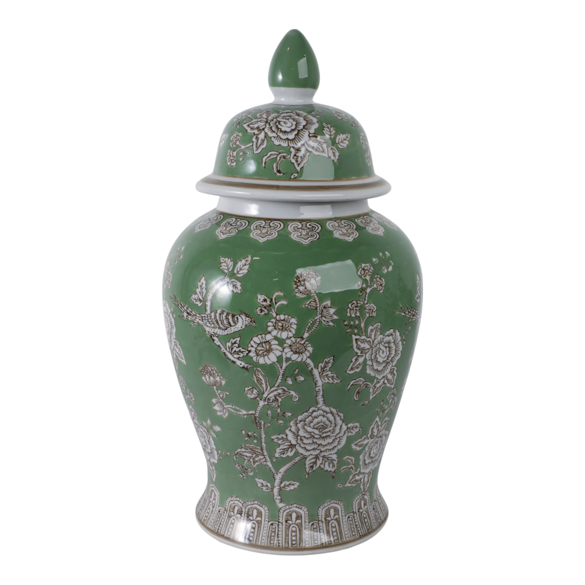 Eldredport Green/Brown/White Large Chinoiserie