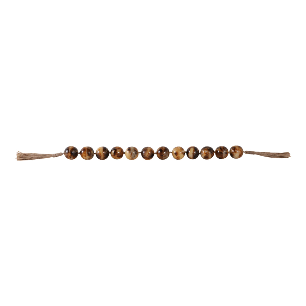 Palmerhaven Brown Swirled Resin Beaded Garland