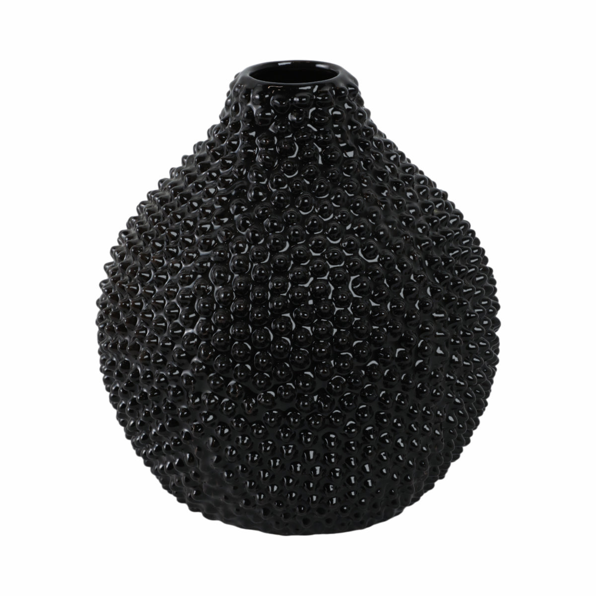 Sargent Black Gloss Spiked Ceramic Vase