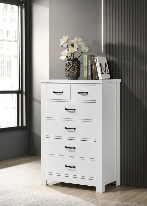 Cassini White 31"W 5-Drawer Chest
