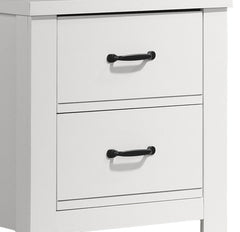 Cassini White 21.5"W 2-Drawer Nightstand