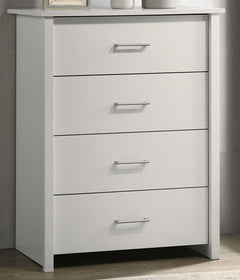 Celeste White 32"W 4-Drawer Chest