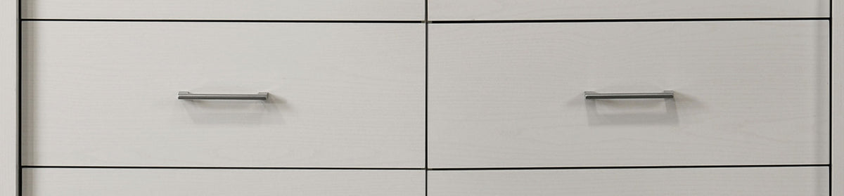 Celeste White 57"W 6-Drawer Dresser