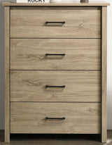 Celeste Light Oak 32"W 4-Drawer Chest