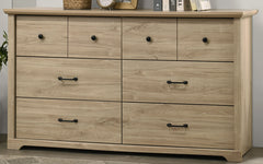 Elara Light Oak 57"W 6-Drawer Dresser